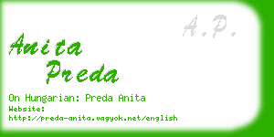 anita preda business card